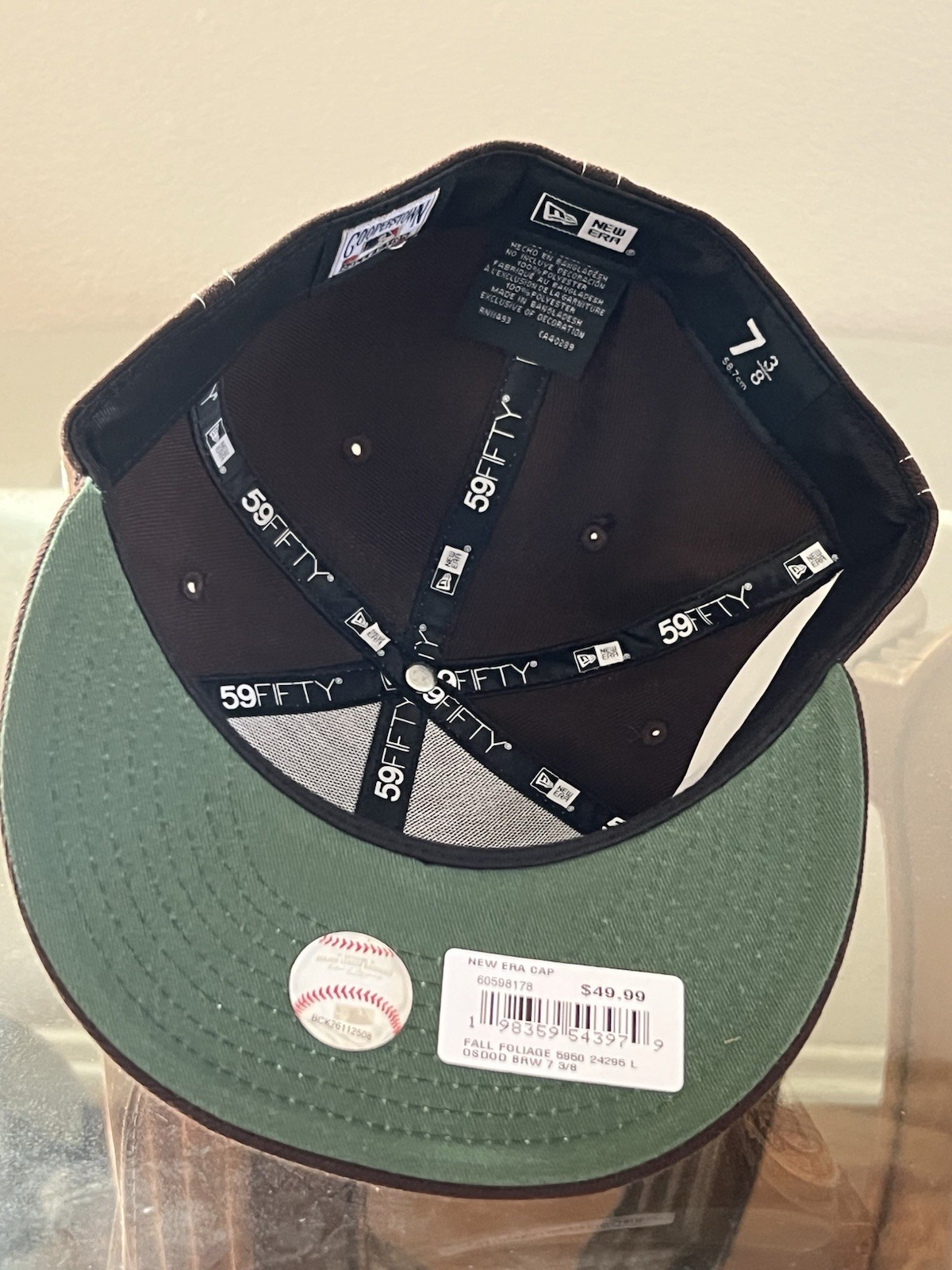 LA Dodgers “Fall Foliage” Brown Fitted Hat Dodger Stadium 50th Anniversary 7 3/8