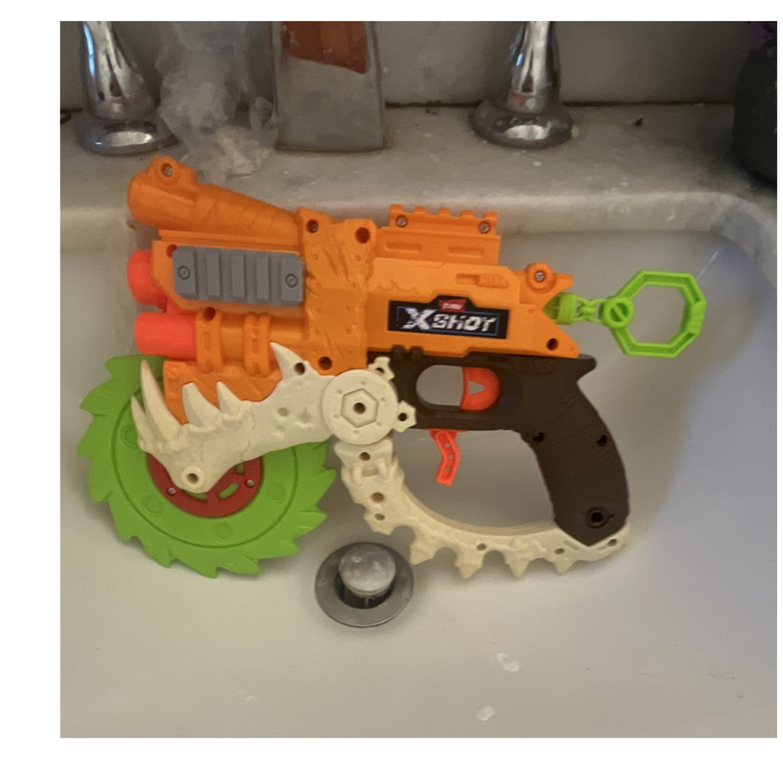 ZURU X-Shot Dart Blaster Toy Gun Orange Green for Kids Ages 8-11 Years