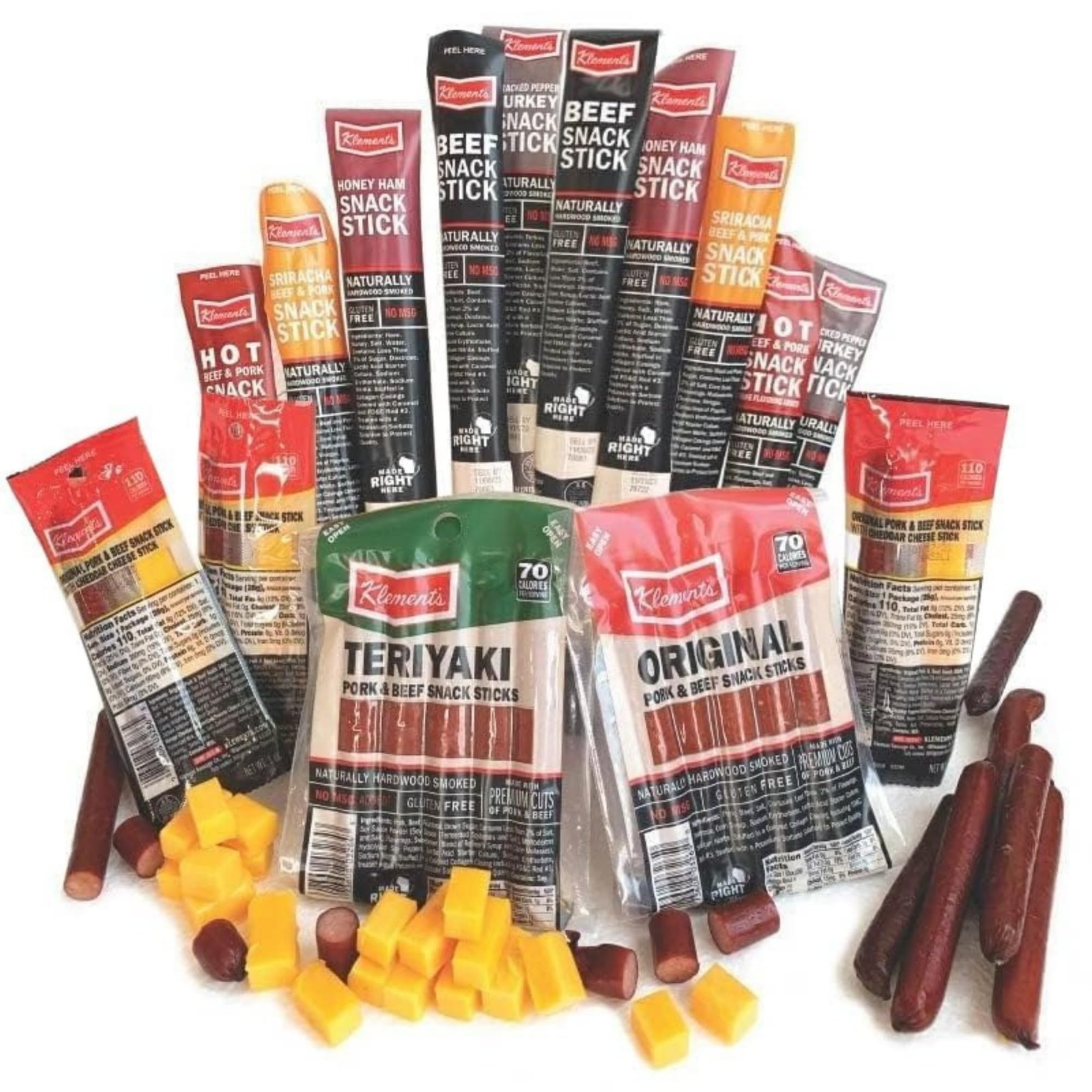 Jerky.com Meat & Cheese Sticks Sampler | 26pc Meat Sticks Variety Pack with Beef
