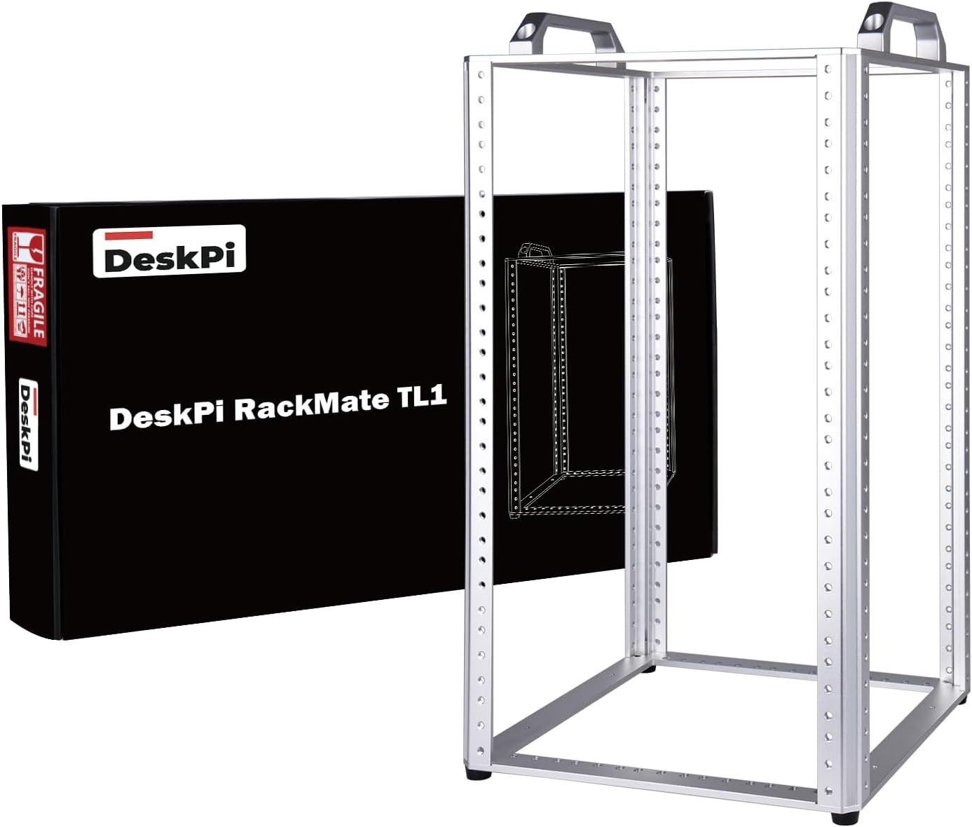 DeskPi RackMate TL1 10 inch 10U Mini Server Rack for Network Servers Audio