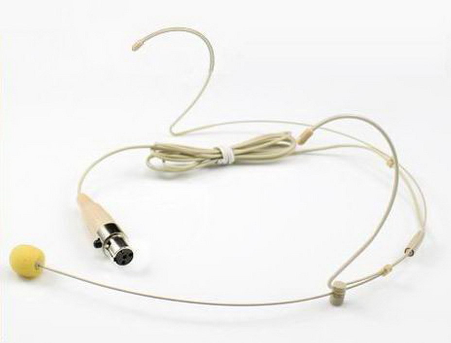 New Beige hook Headset Microphone Mic For Gtd Audio Wireless 3pin-Mini XLR