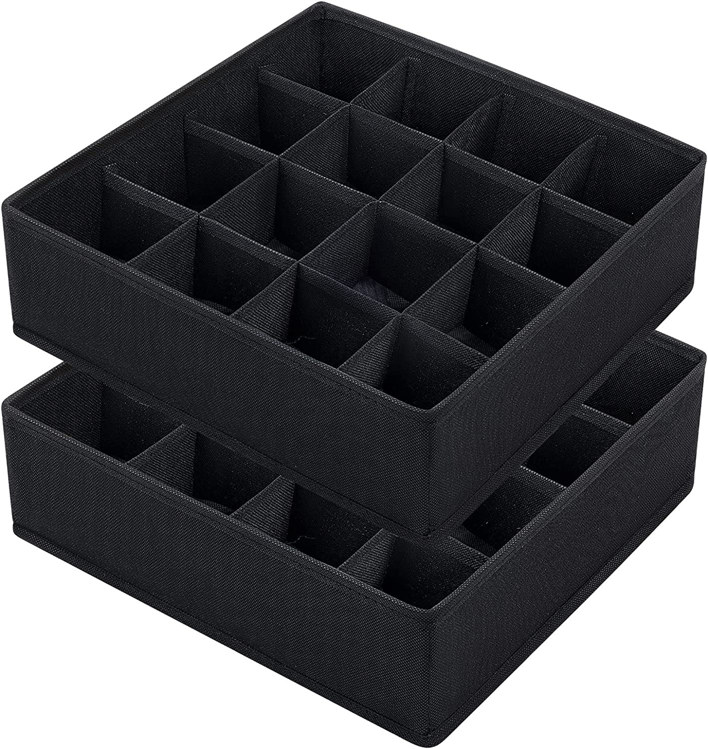 Sock Drawer Organizer Divider, 16-cell Underwear Organizers and Storage Fabric D
