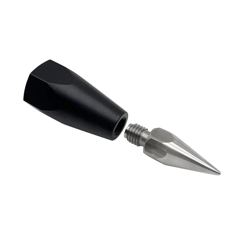 5PCS Prism Pole Point With Replaceable Tip 5/8 Internal Thread
