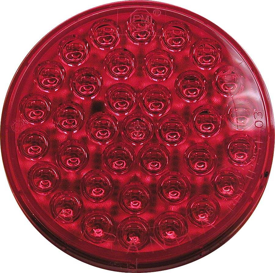 Peterson Manufacturing 4" S/T/T Piranha Led Red W/Adapter Plug 36-Diode M417R-P