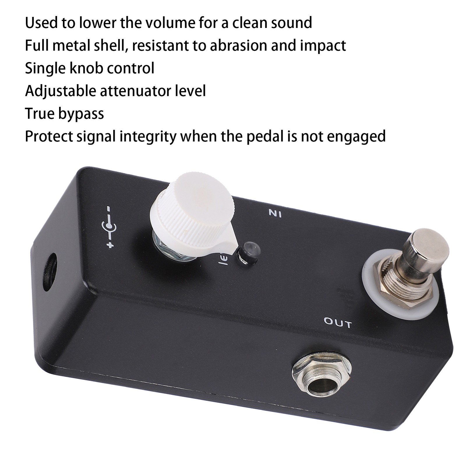 Guitar Volume Effect Pedal Knob Control Attenuator With True Bypass Tuning
