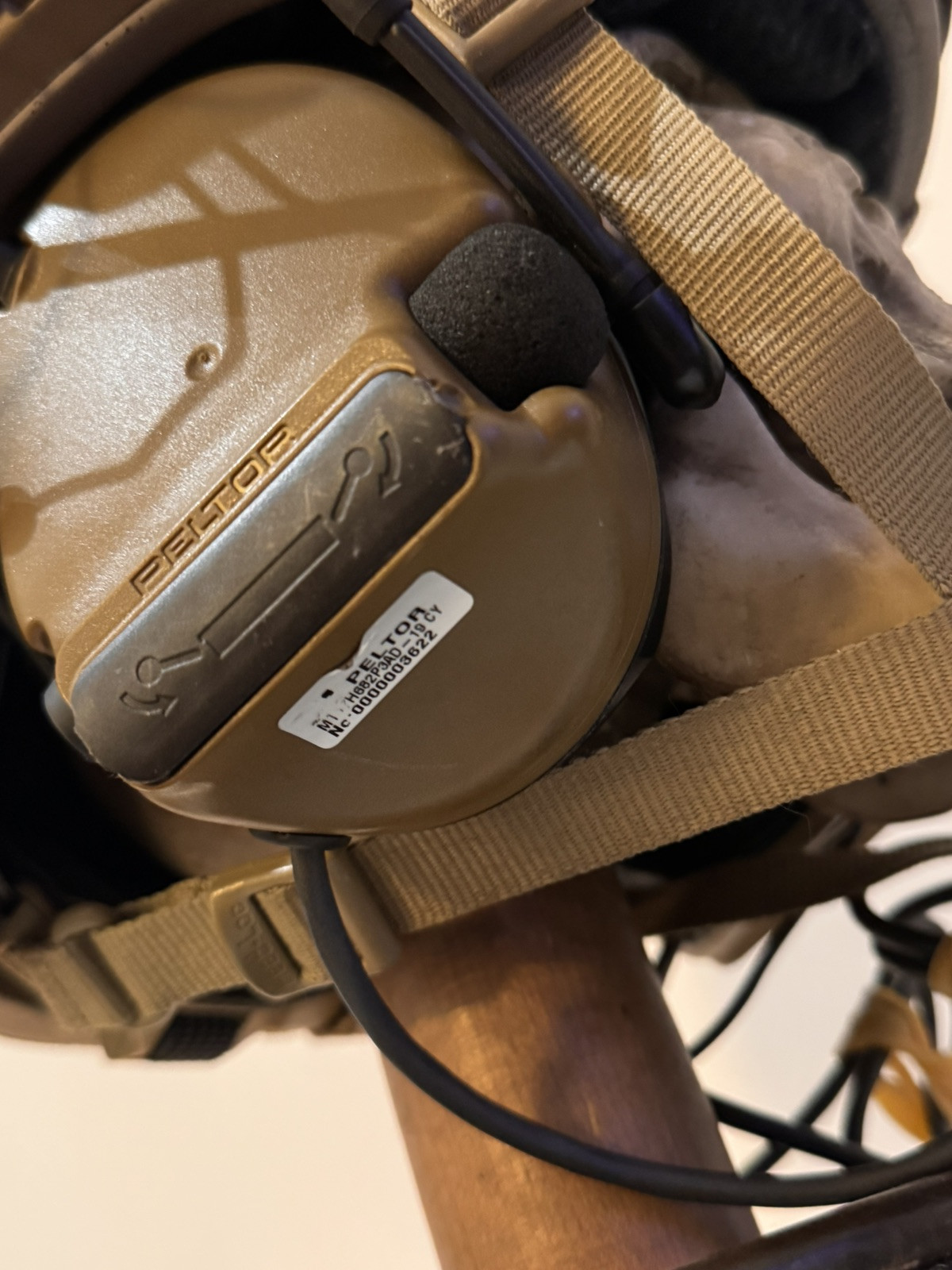 RARE Ops-Core FAST Ballistic Helmet Medium Tan With Peltors CAG SOF Ranger