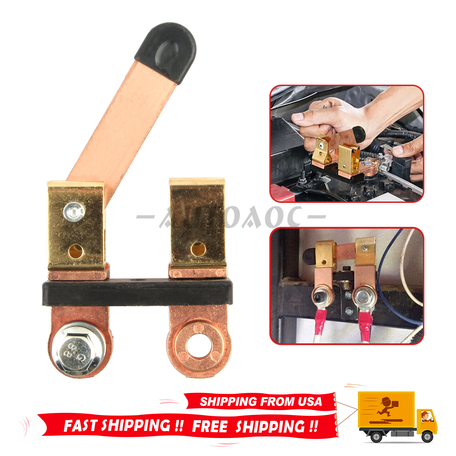12/24V Car Battery Disconnect Knife Blade Switch Side Post Heavy Duty Shut off