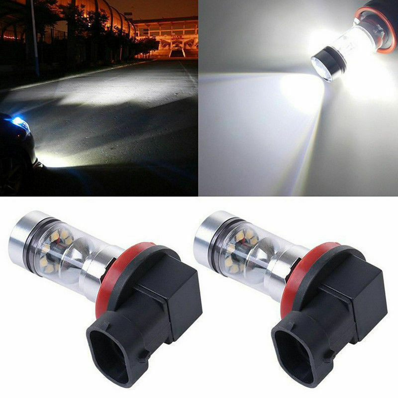 2x H8 H11 White LED Fog Light Bulbs For Nissan Altima Maxima Rogue Sentra Titan