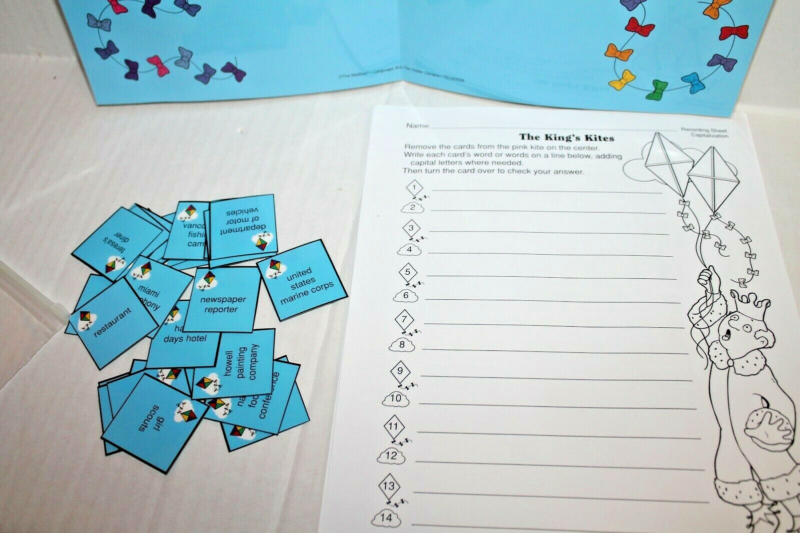 Capitalization Writing Center Language Arts Folder Game Activity Grades 4-5