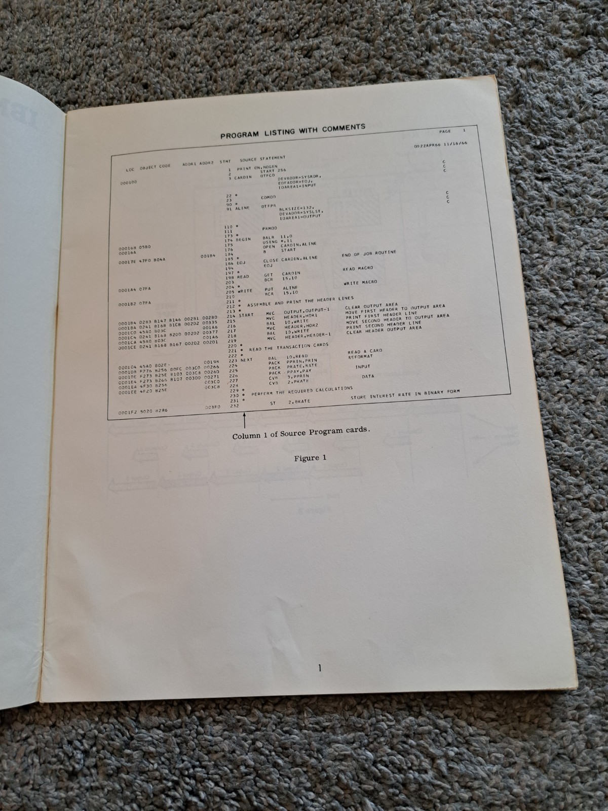 IBM Programmed Instruction Course System/360 Assembler Language Coding Sample