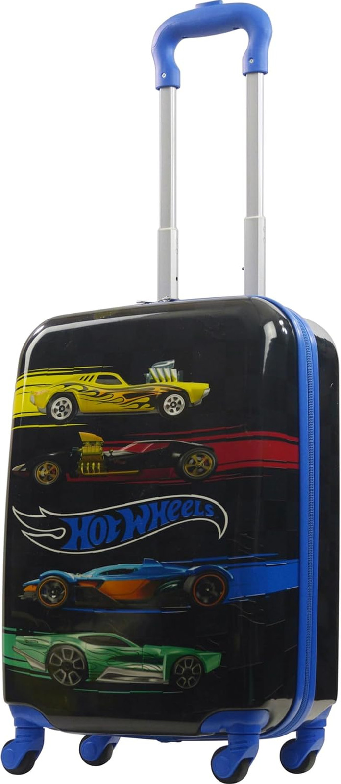 Unisex Hot Wheels 20.5 Inch Carry on Rolling Luggage, Hardshell Suitcase with Sp