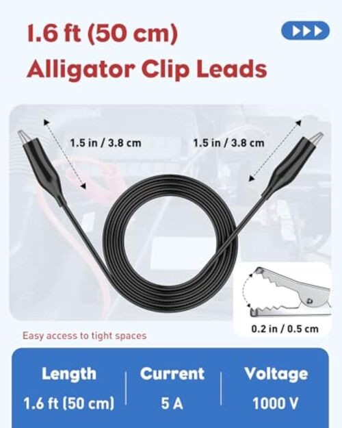 Vibit 11 Pcs Multimeter Test Leads, Multimeter Leads Kit with Back Probes,