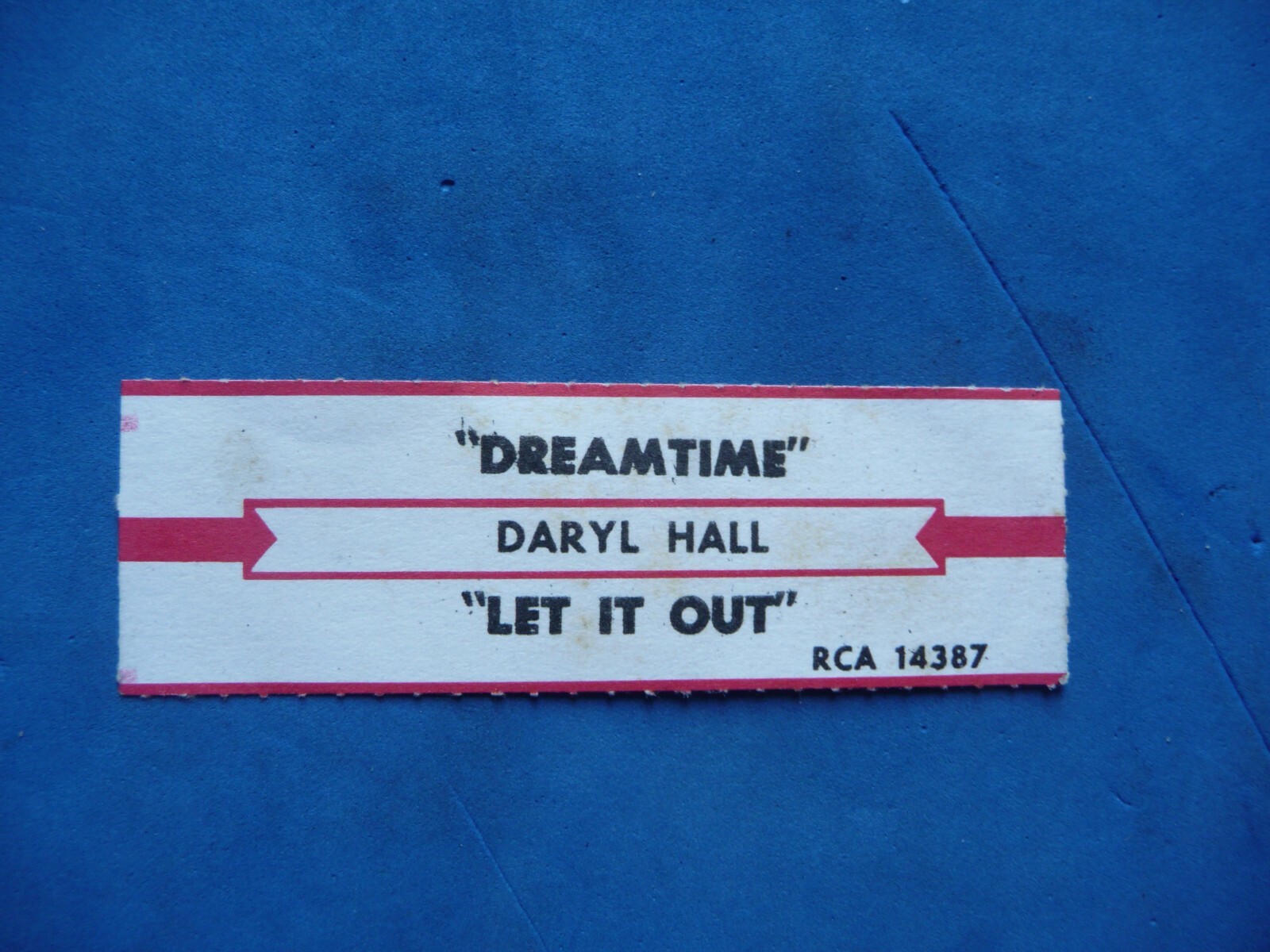 1 Daryl Hall "JUKEBOX Title Strip 7" 45- Dreamtime/Let it Out