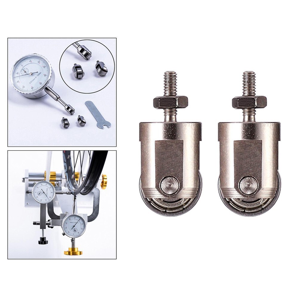 2pcs M2.5 Dial Indicator Contact Point Depth Gauge Roller Measuring Tip Parts