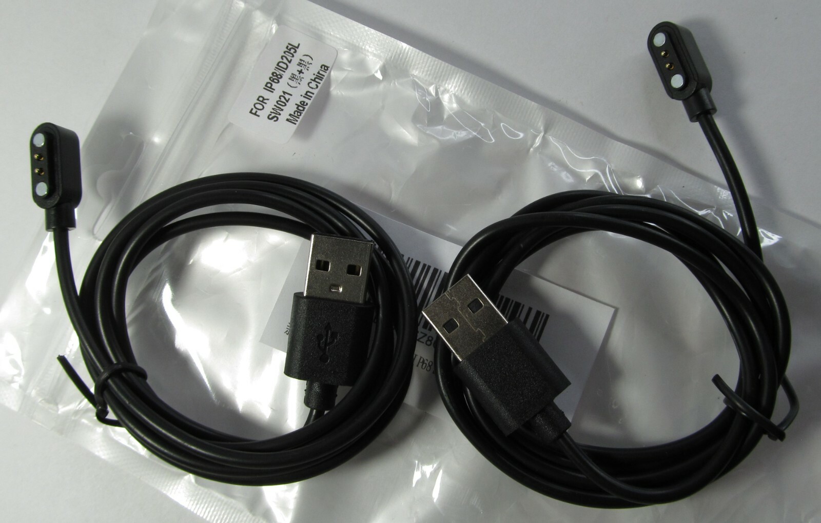 2x USB MAGNETIC CHARGER CABLES FOR LETSFIT IP68/ ID205L WILLFUL SW021 SMARTWATCH