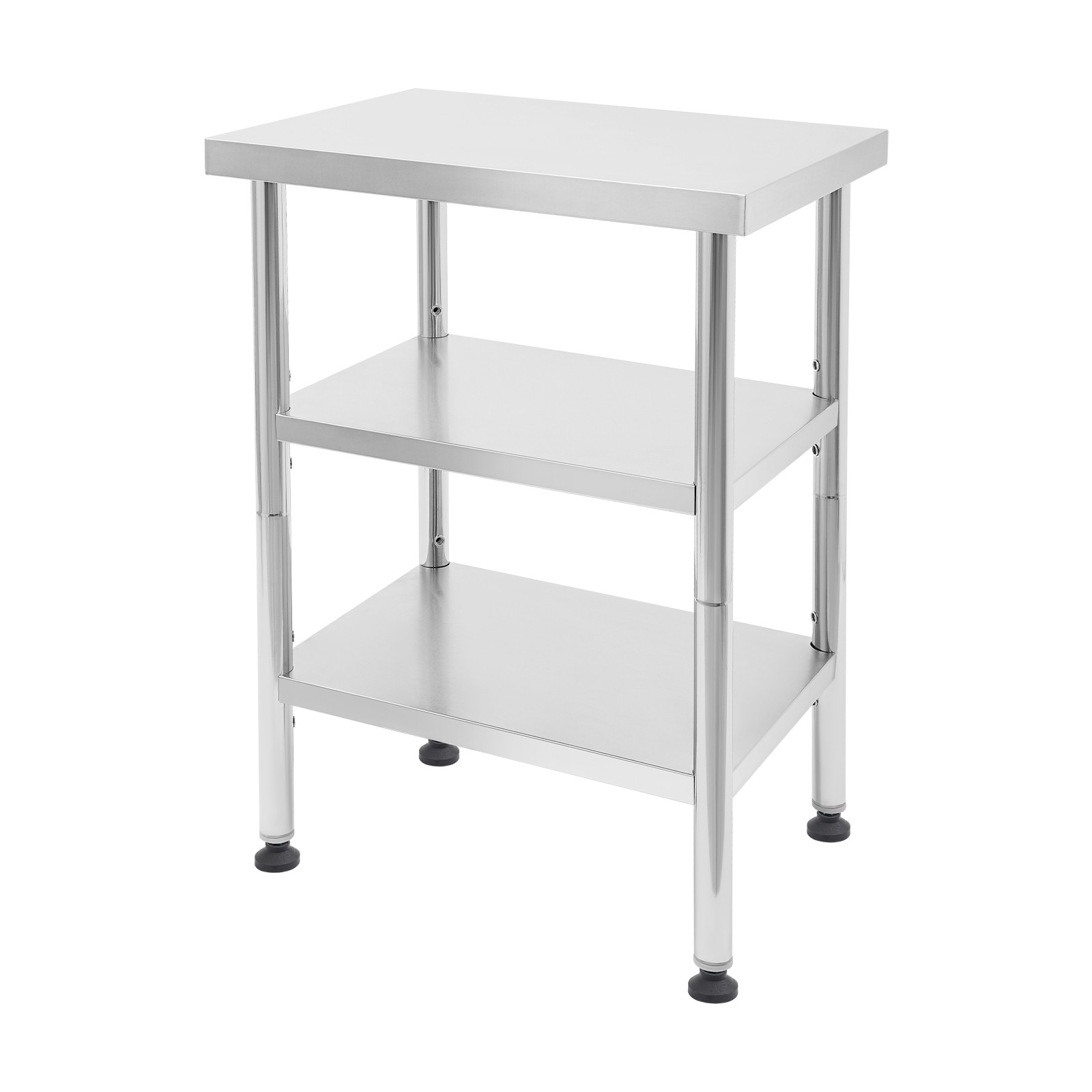 Work Table Commercial Work Table with Adjustable Under Shelves 3-Tier Work Table