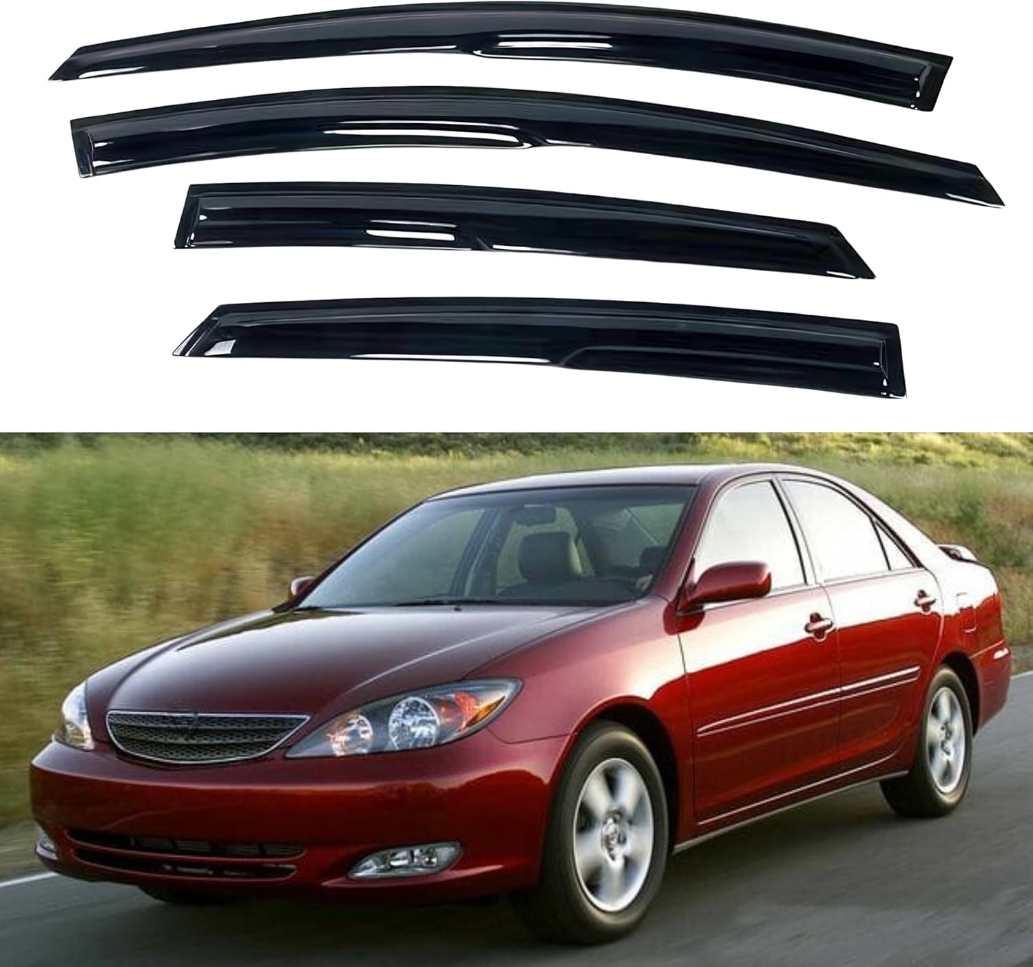 4X For Toyota Camry 4 Door Sedan 2002-2006 Window Visors Rain Guards Deflector