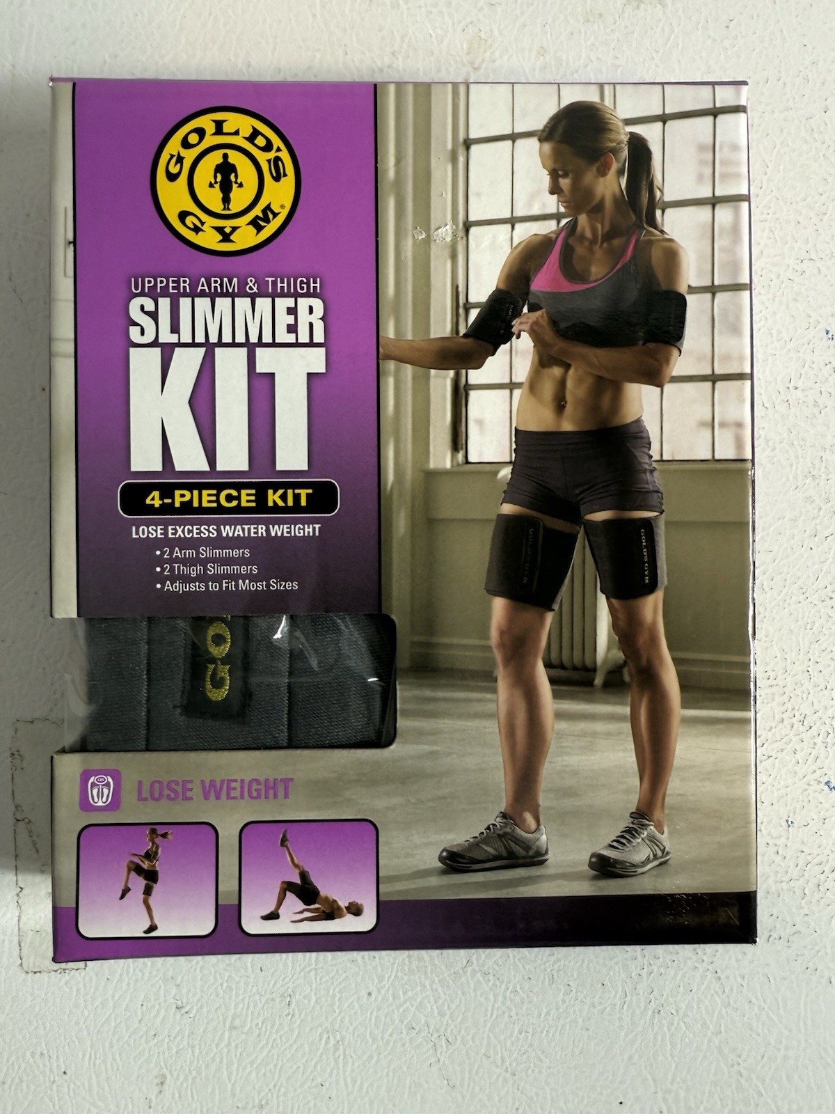 Gold's Gym Upper Arm & Thigh Slimmer 4-piece Kit - Adjustable NEW