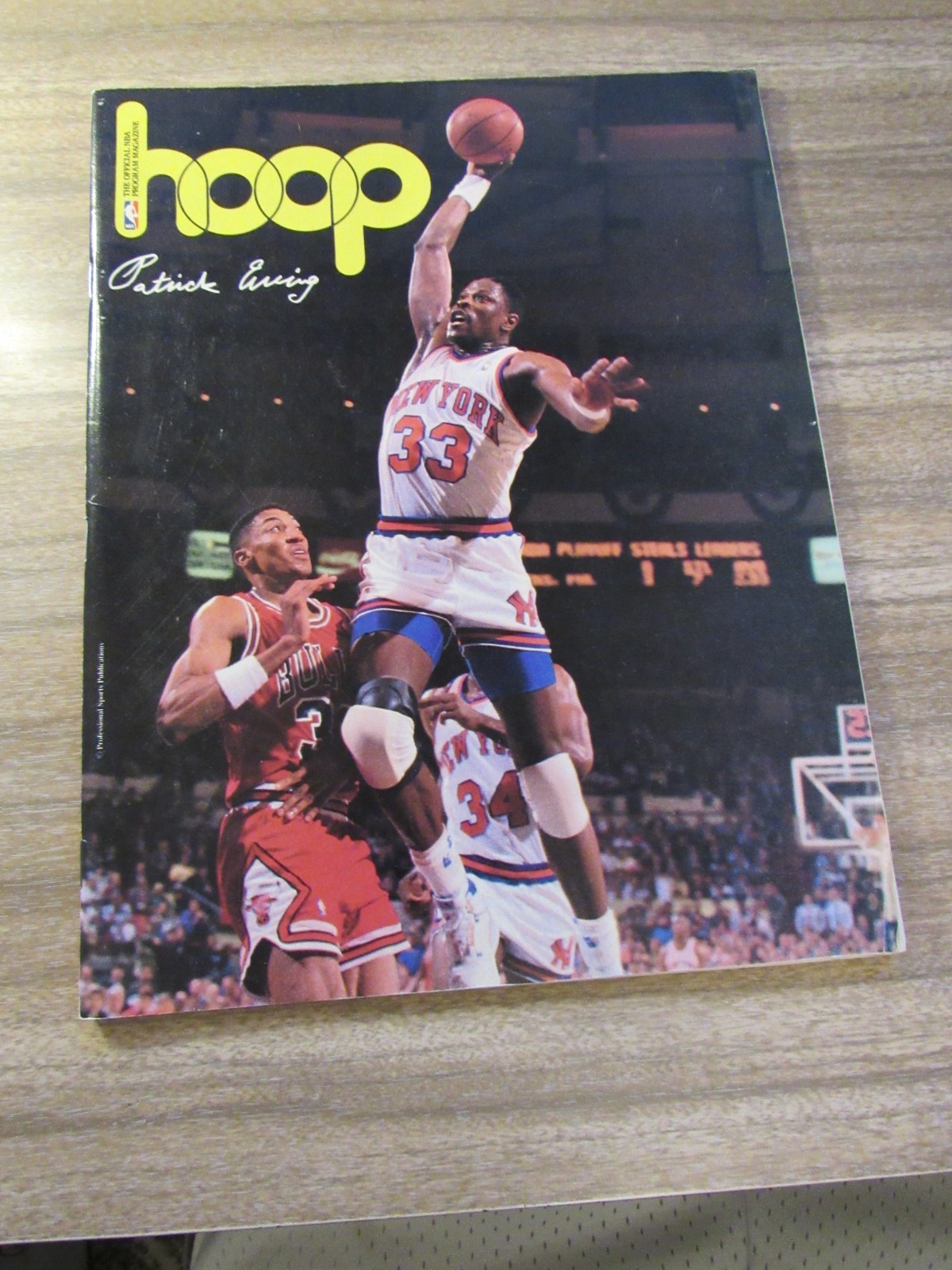 1989-90 Nuggets v New York Knicks Program 1/27/90 Charles Oakley DD