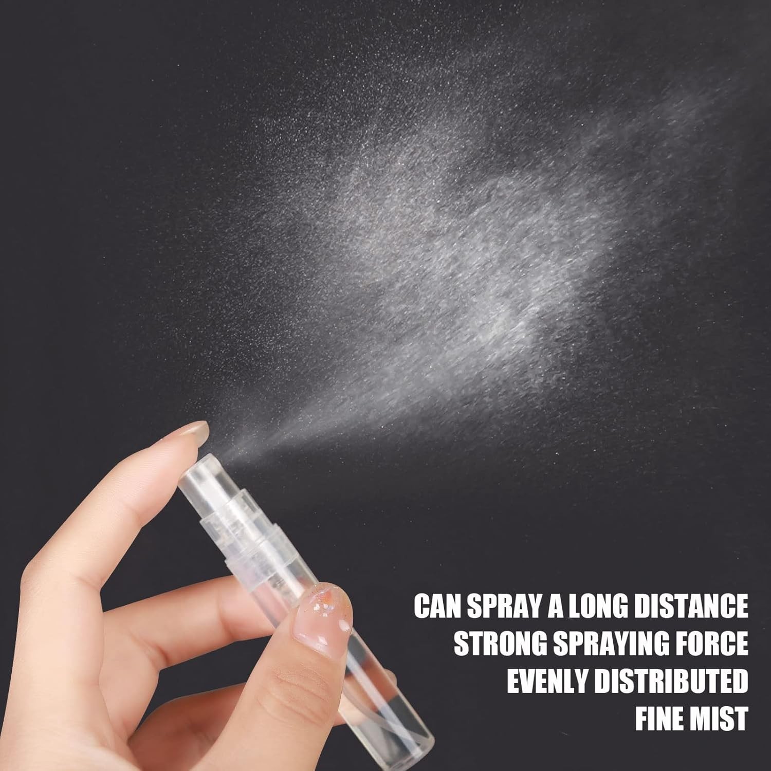 60PCS 5ml Mini Clear Plastic Spray Bottles Refillable Perfume Atomizers