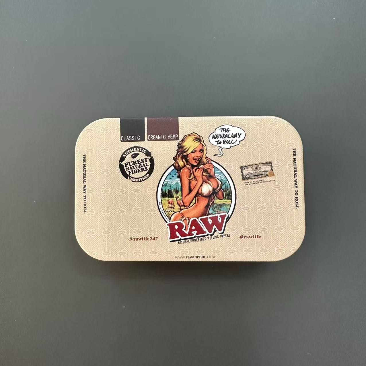 Authentic RAW Classic 1 1/4 Size Pre-Rolled Cones 100 Pack 🌟 RAW Storage Tin