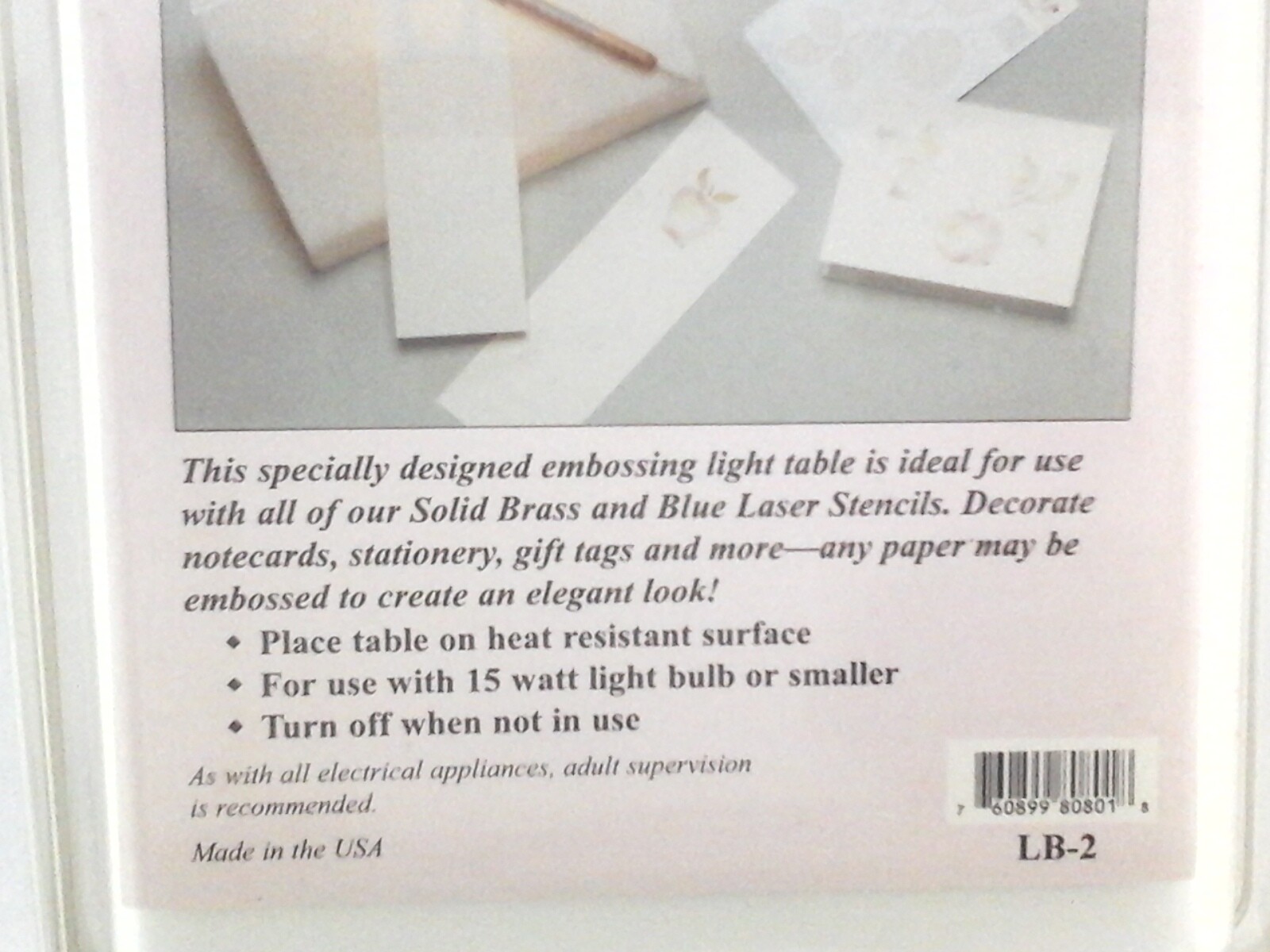 AMERICAN TRADITIONAL Embossing Light Table Scrapbooking Stamping BONUS Tools 4pc