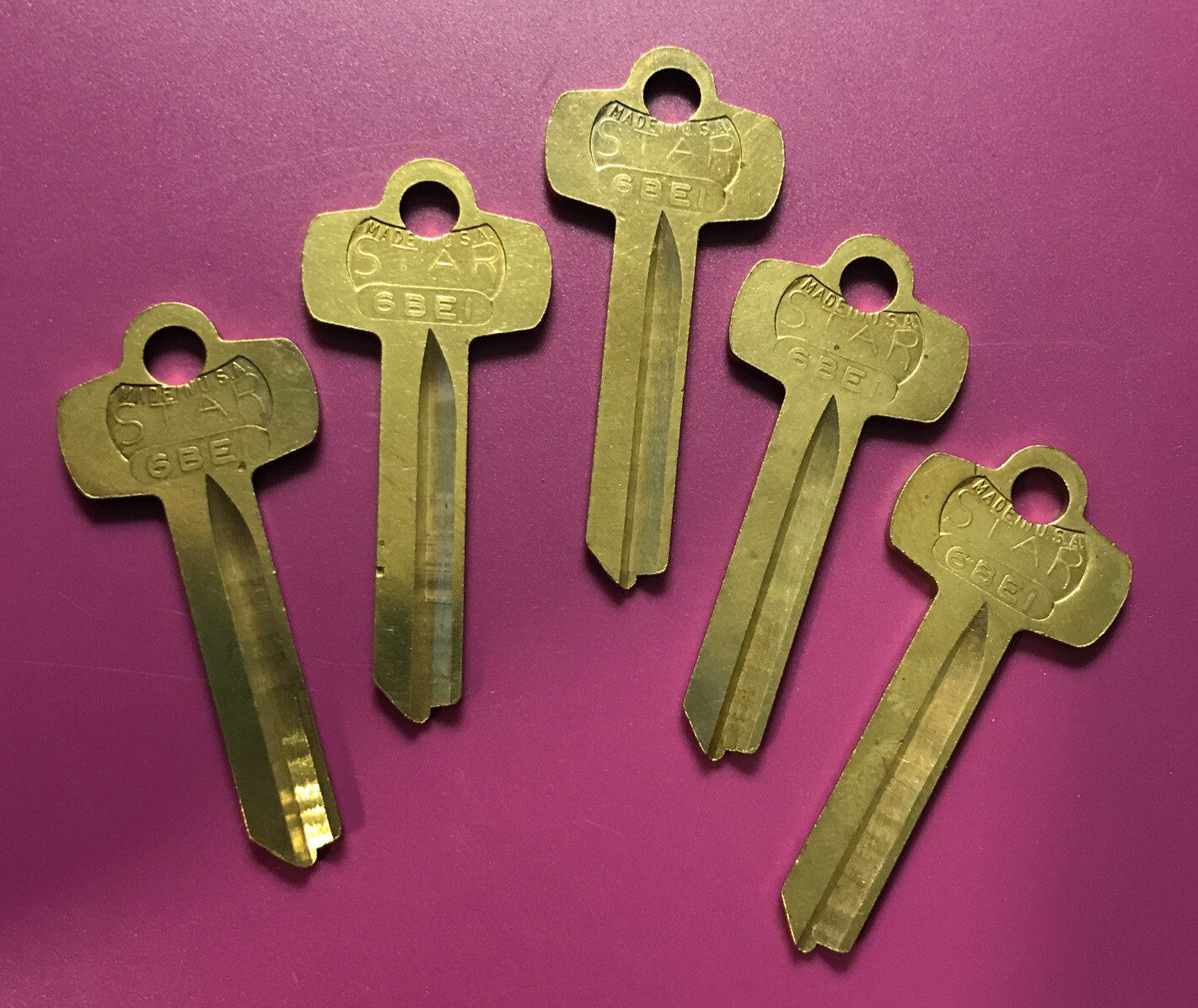 Star brand key blanks set of 5 # 6BE1   locksmith                           [B9]