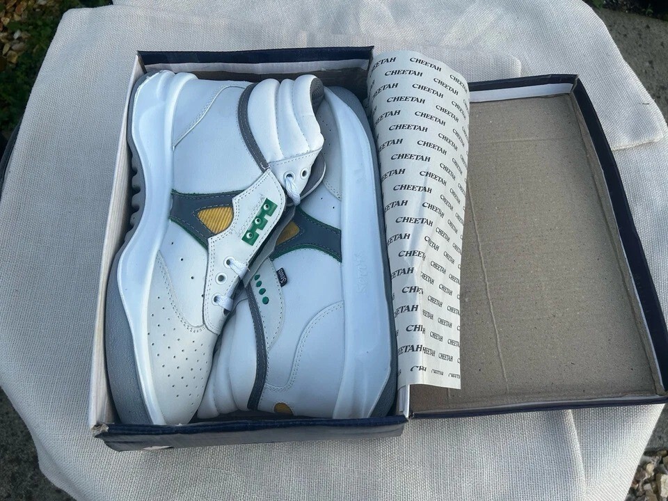 Servis Cheetah High Top Trainers White Yellow Green Shoes Afghani Tali Style OG