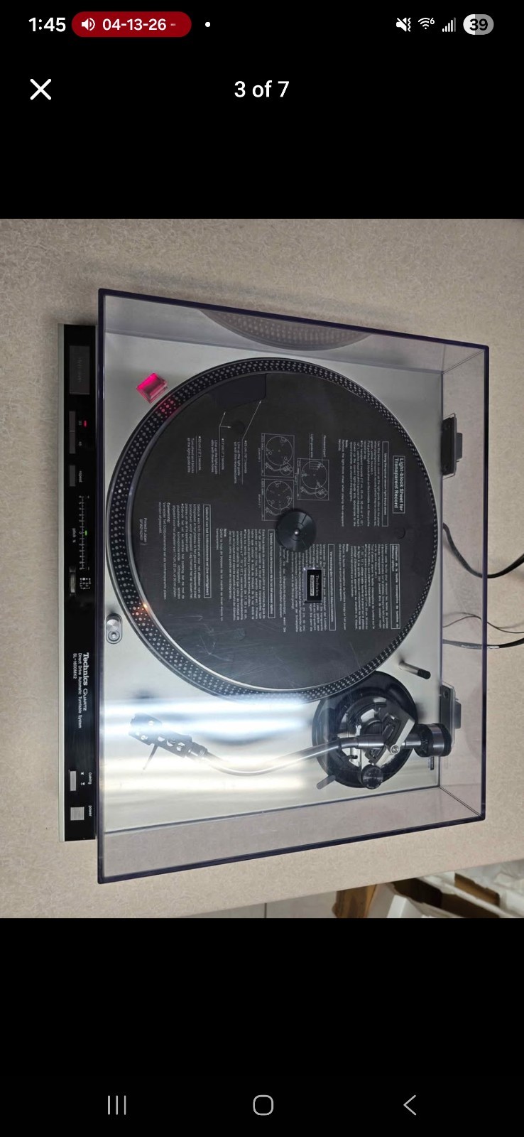 Technics SL-1600MK2 Automatic Turntable READ