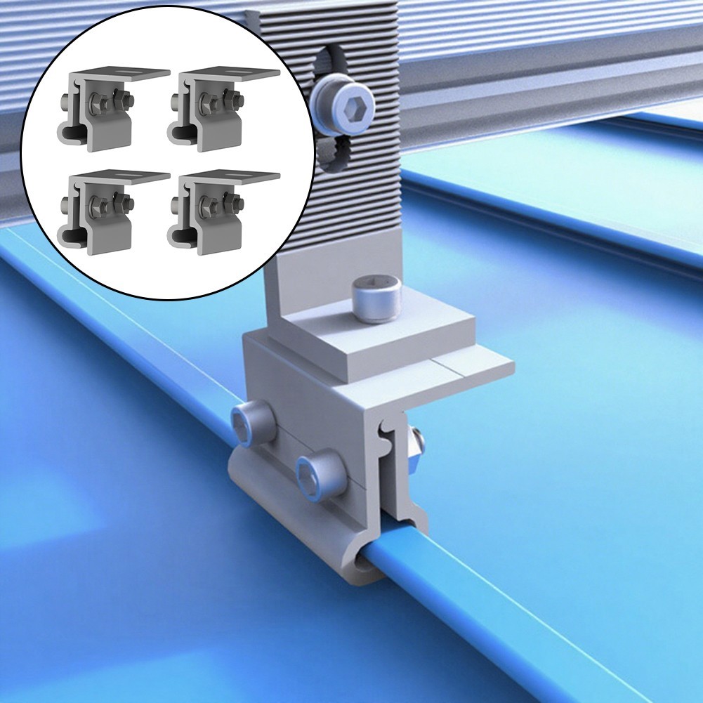 High Grade Aluminum Standing Solar Seam Clamp For Pv Solar Panel Mount Rack