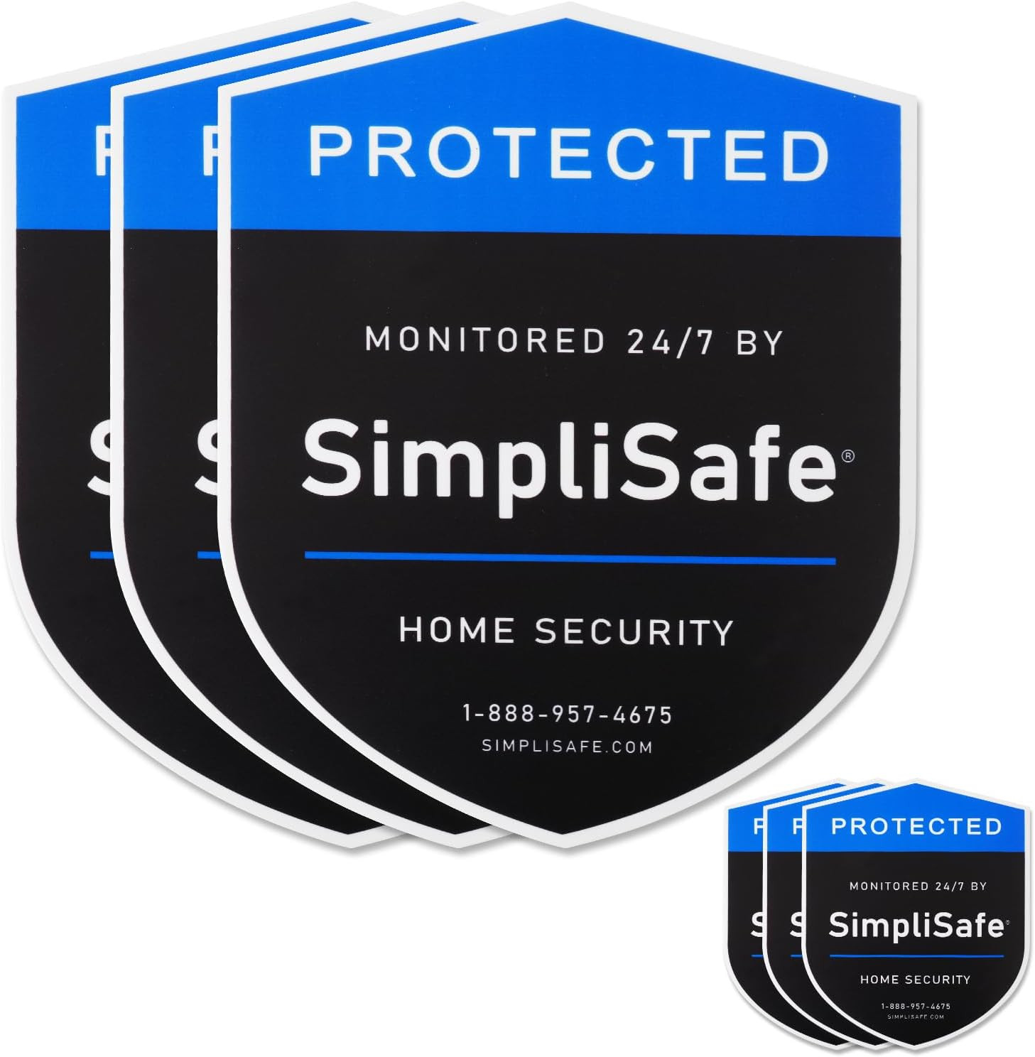 3PCS Yard Sign Compatible for Simplisafe Home Security System And 3PCS Door