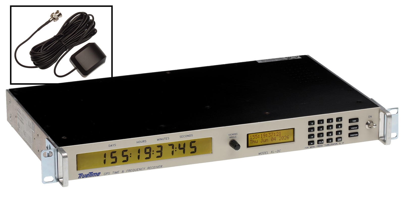 TrueTime Symmetricom XL-DC GPS OCXO 10Mhz GPSDO Oscillator LCD Clock ** PARTS **