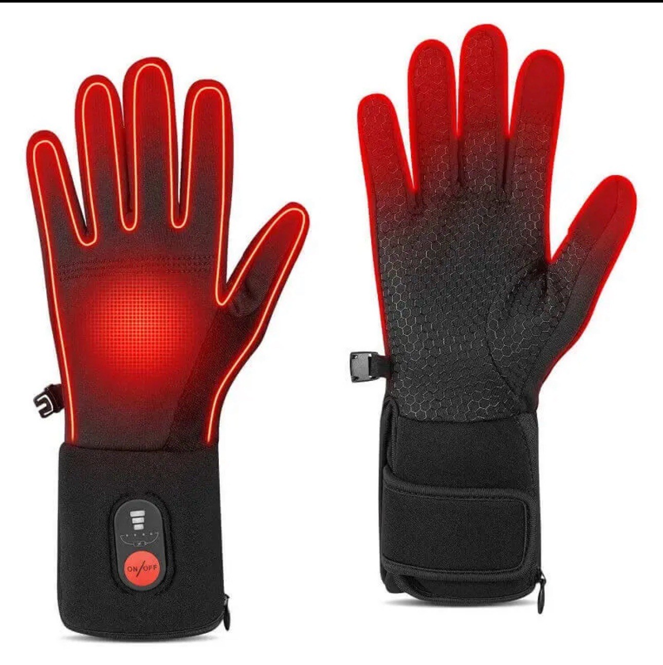Upgraded Heated Glove Liners for Men , Women, Thin Rechargeable Gloves (LARGE)