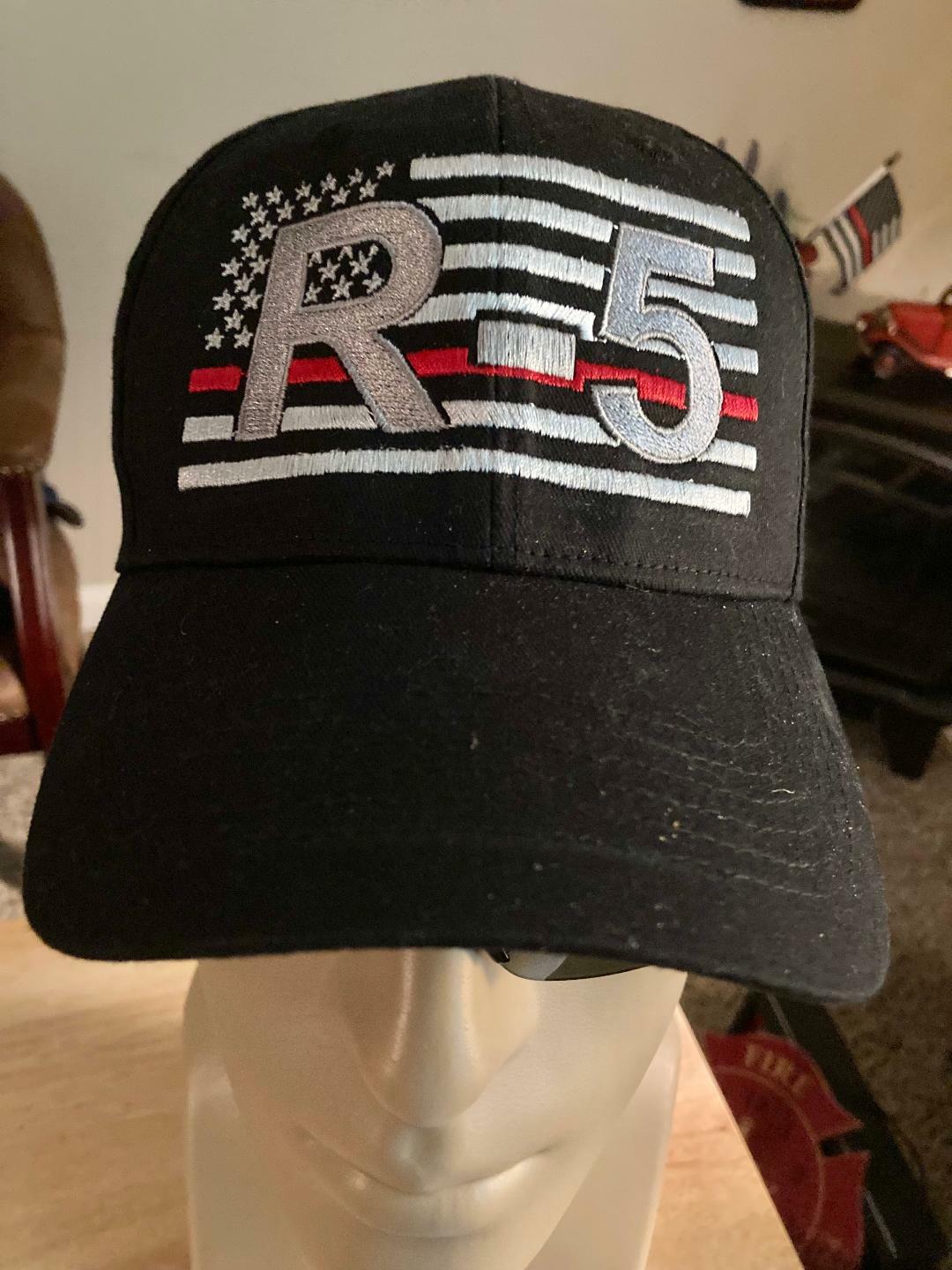 RESCUE 5 THIN RED LINE FLAG BALL CAP