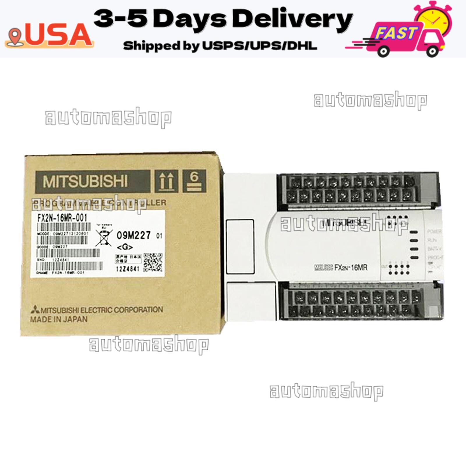 MITSUBISHI FX2N-16MR-001 FX2N16MR001 PLC Programmable Controller US Free TAX