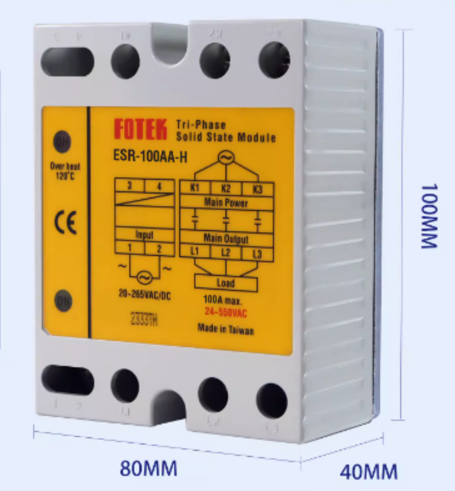 Fotek ESR-100AA-H ESR100AAH Solid State Module 24-550VAC 100A Brand