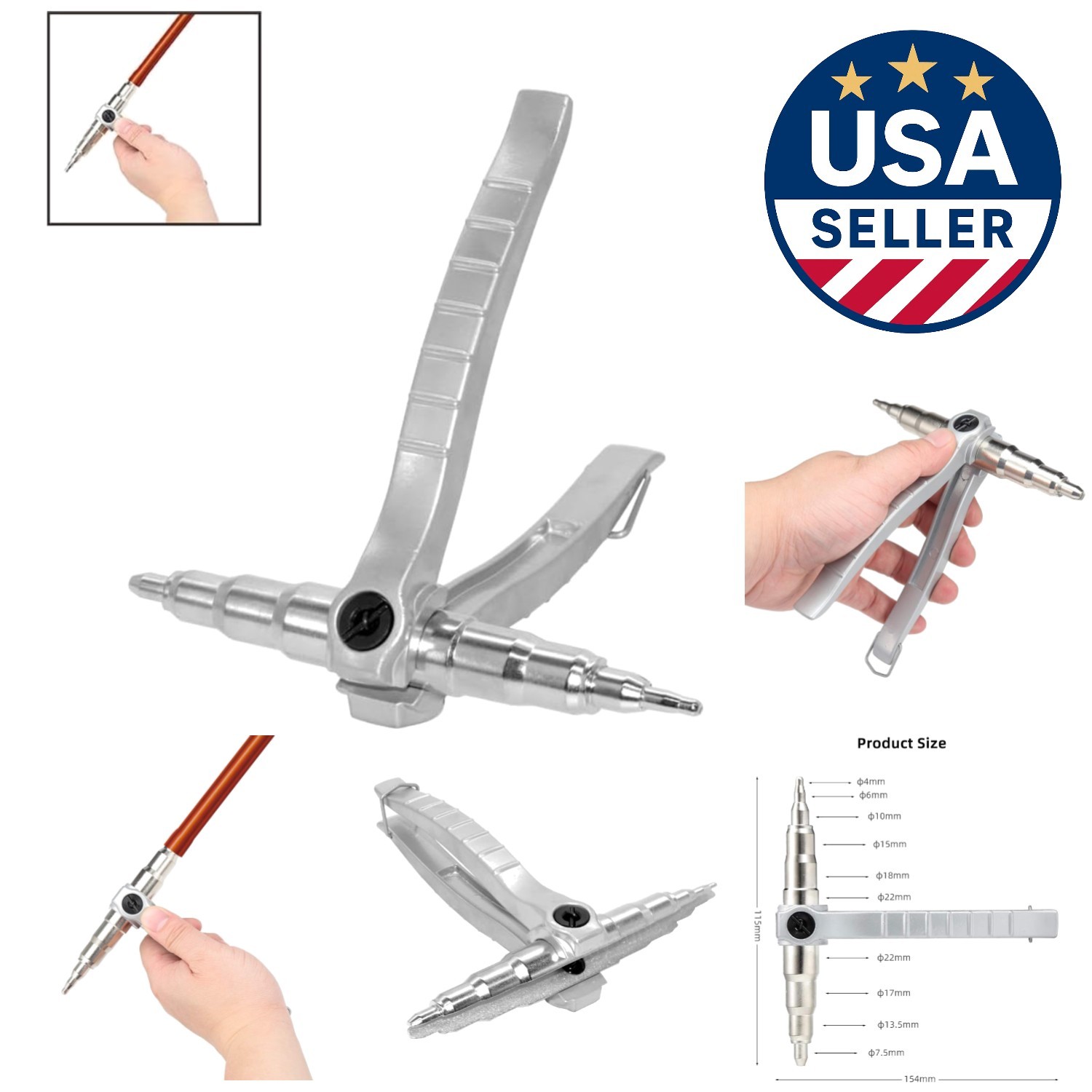 Lightweight Copper Pipe Expander Tool | High-Quality Swaging Kit for 1/4"-7/8"