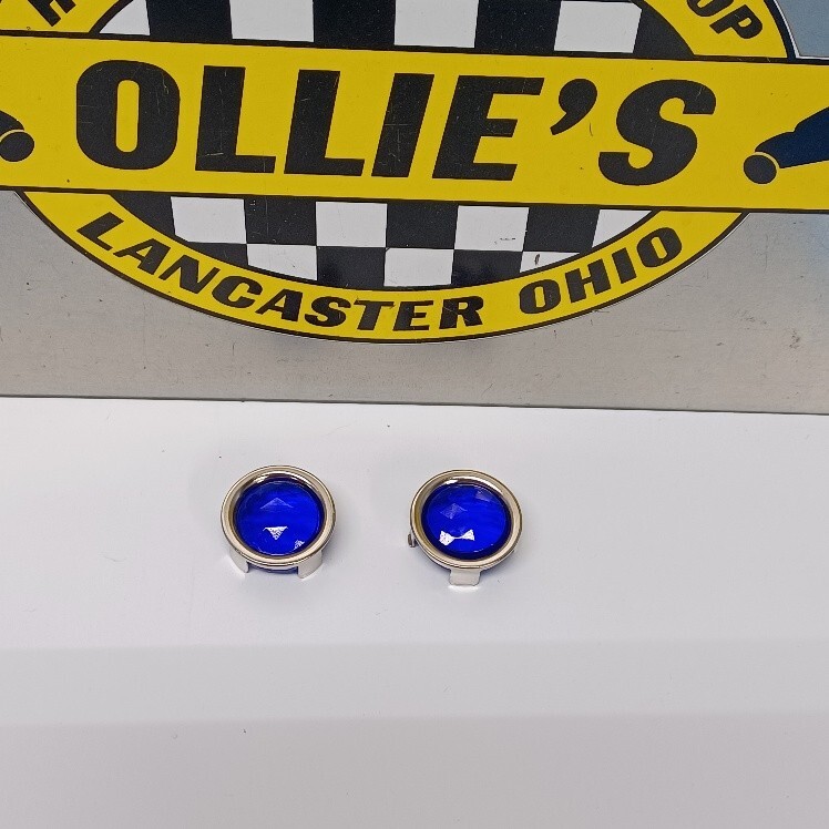 OLLIE'S OLD SCHOOL PLATED GLASS BLUE DOTS HOT RAT ROD MOTORCYCLE TROG SCTA