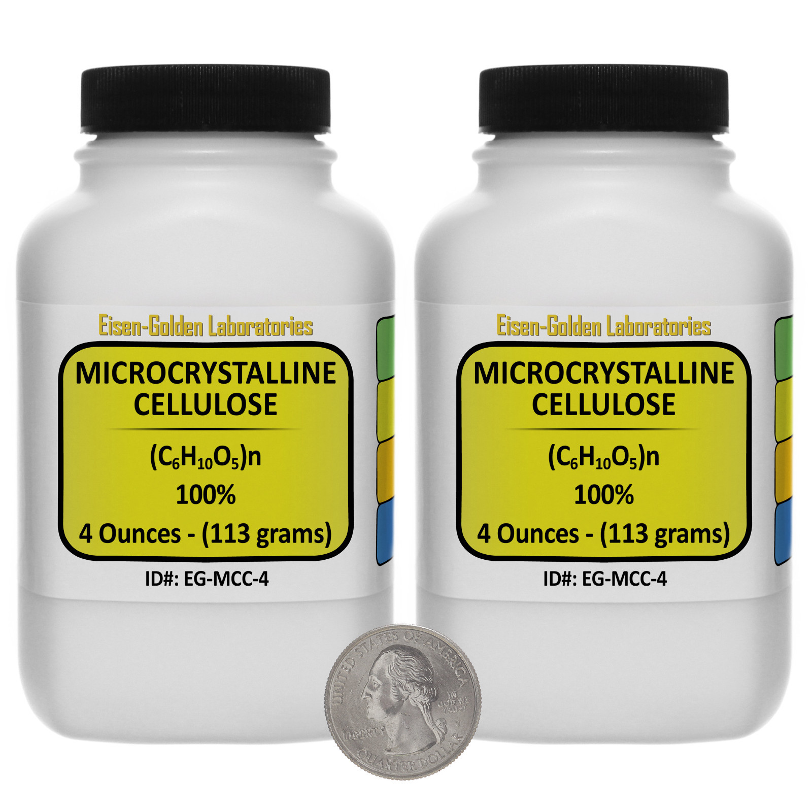 Microcrystalline Cellulose [(C6H10O5)n] USP Food Grade 8 Oz in Two Bottles USA