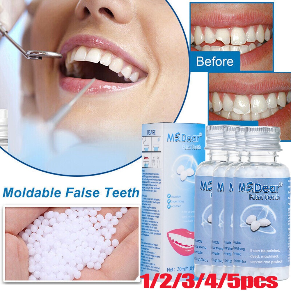 1-5pcs False Teeth Solid Glue Temporary Tooth Gap Filler Tooth Repair Moldable