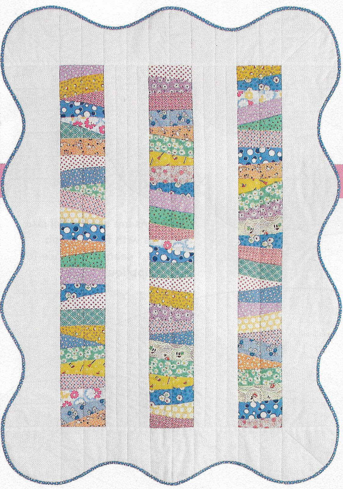 Baby Scallops Baby Quilt quilting pattern instructions