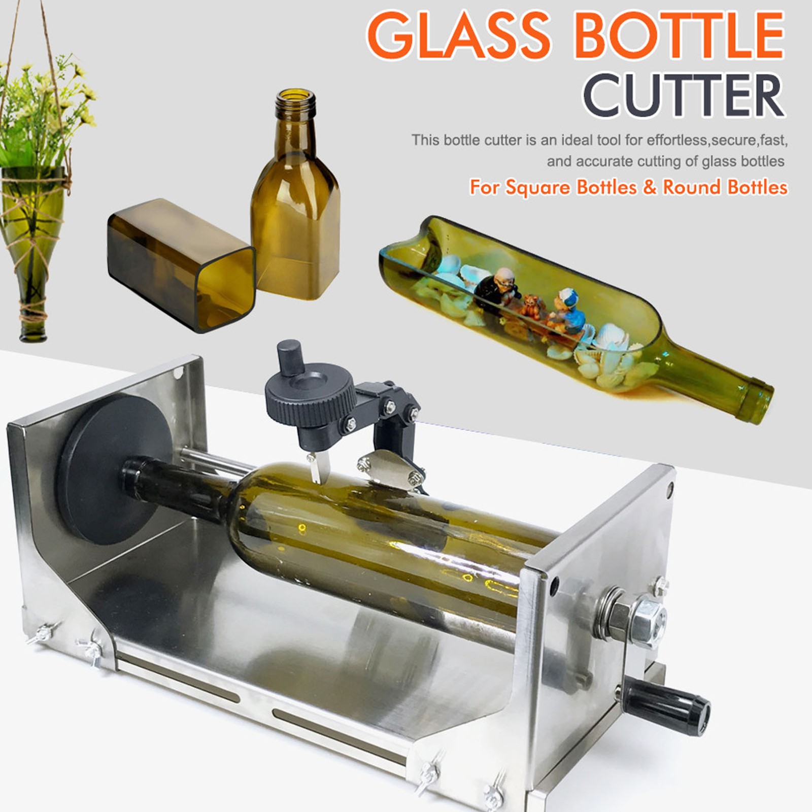 1-Handwheel Glass Bottle Cutter Wine Bottle Cutting Machine Tool Kit
