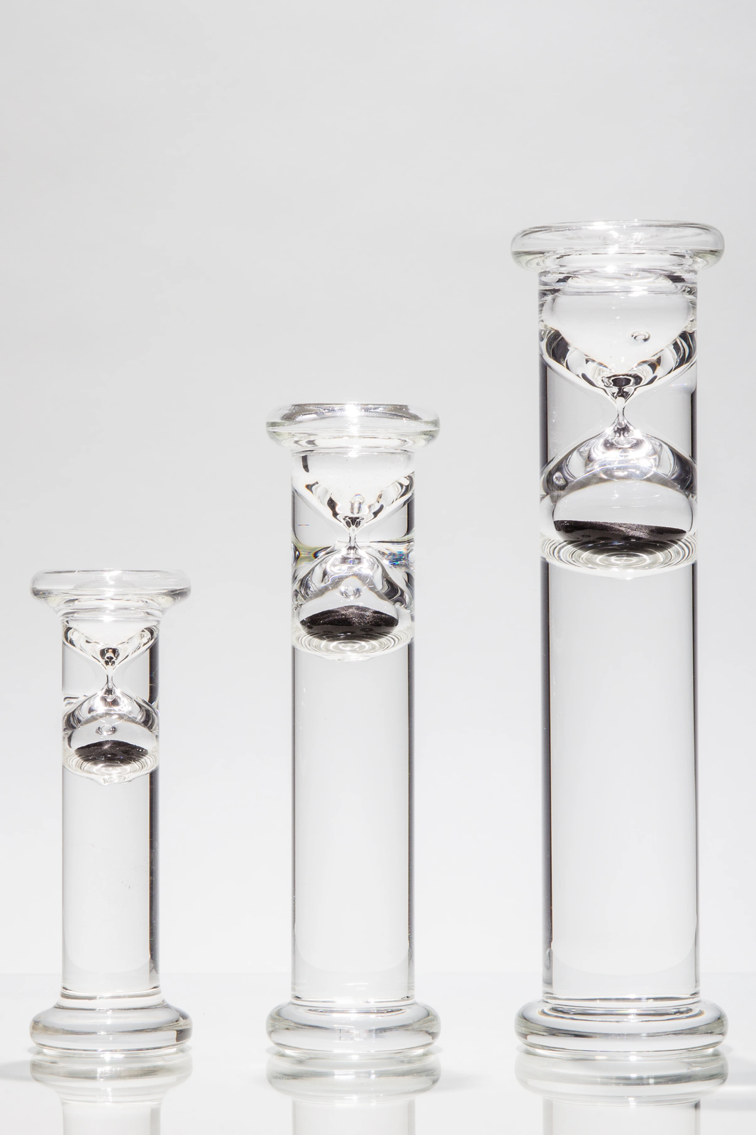 3 Minute Floating Glass Sand Timer (10" Tall)