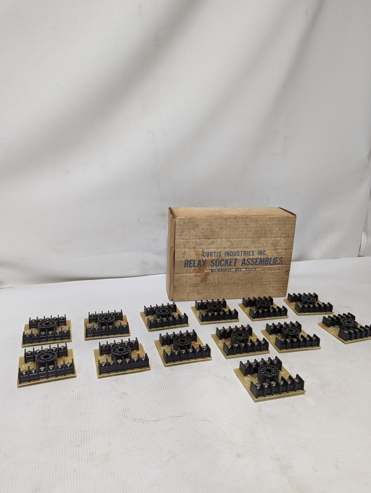 Lot of 13 Curtis RS11 Relay Socket Assemblies