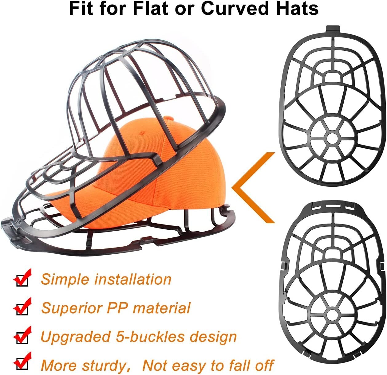 Cleaner Hat 2 Pack Washer Baseball Cap Machine Washing Cage Holder Frame Net