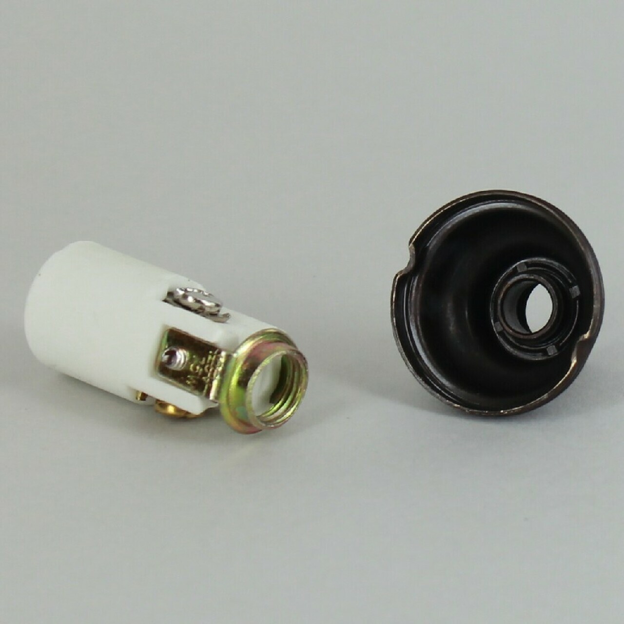 NEW: Bronze Finish Brass E-12 Candelabra Socket with Porcelain Interior