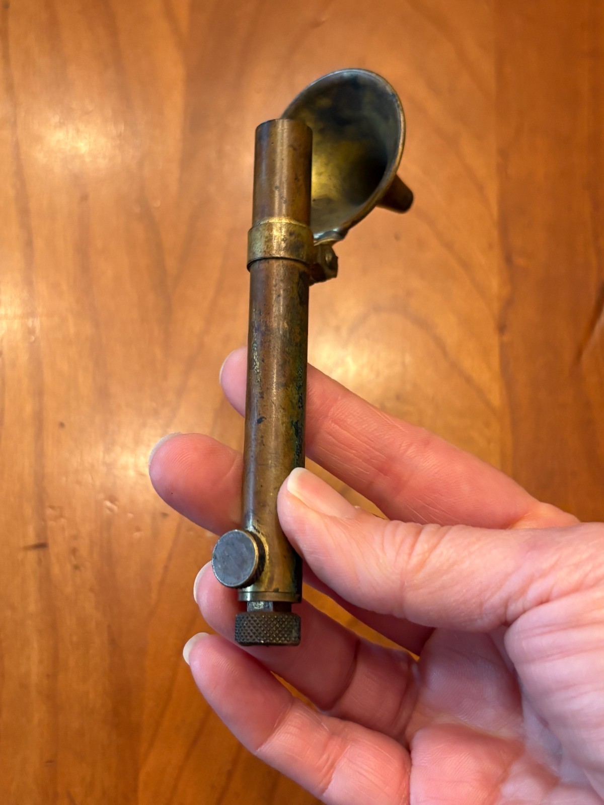 Vintage Brass Adjustable Black Powder Measure Muzzleloader Funnel