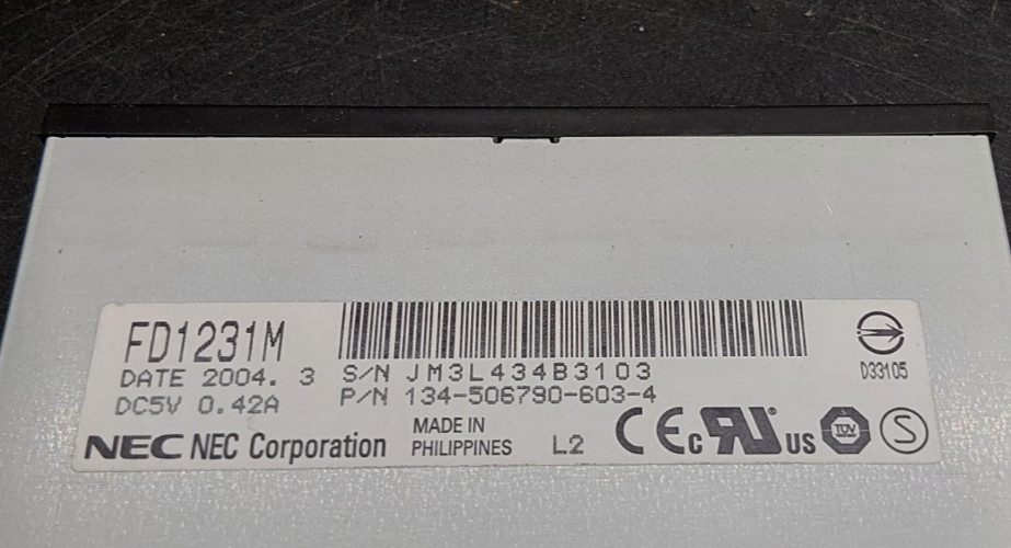 NEC FD1231M Black 3.5" floppy drive for desktop computers