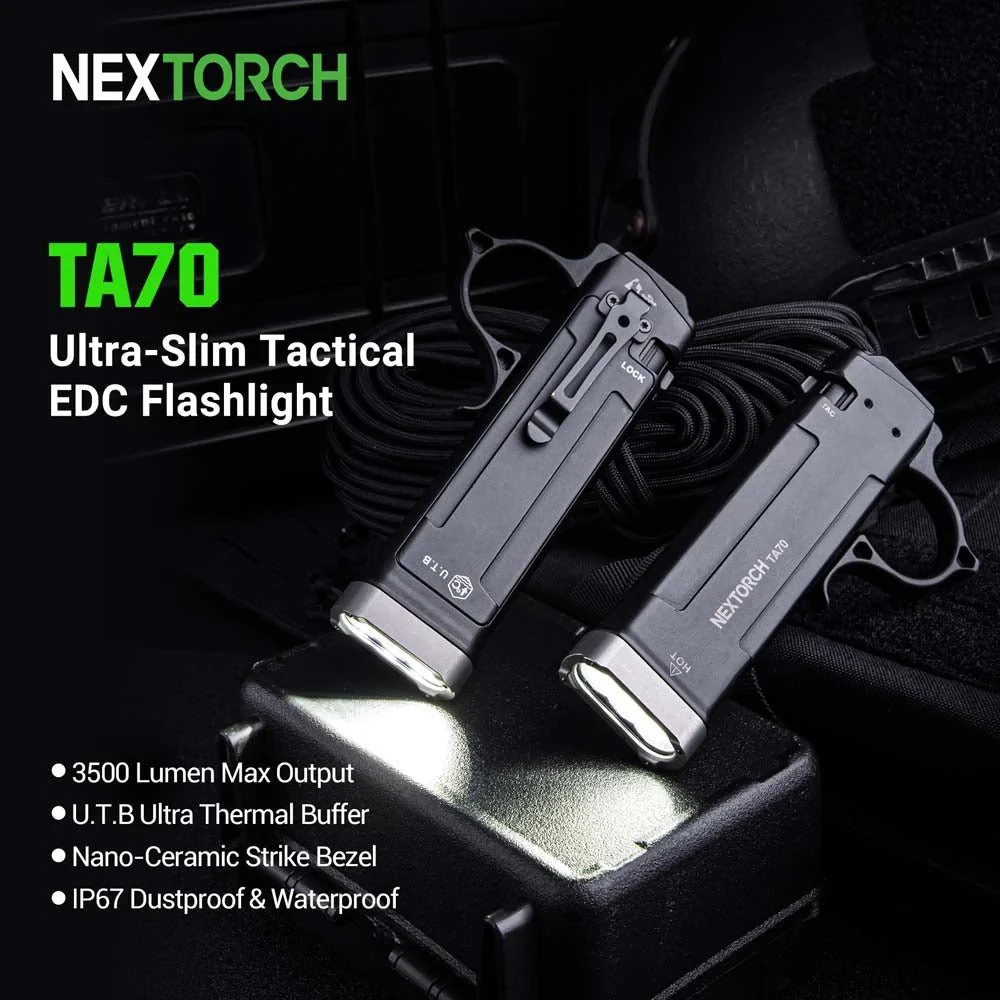 NEXTORCH TA70 Ultra-Slim Tactical EDC Flashlight