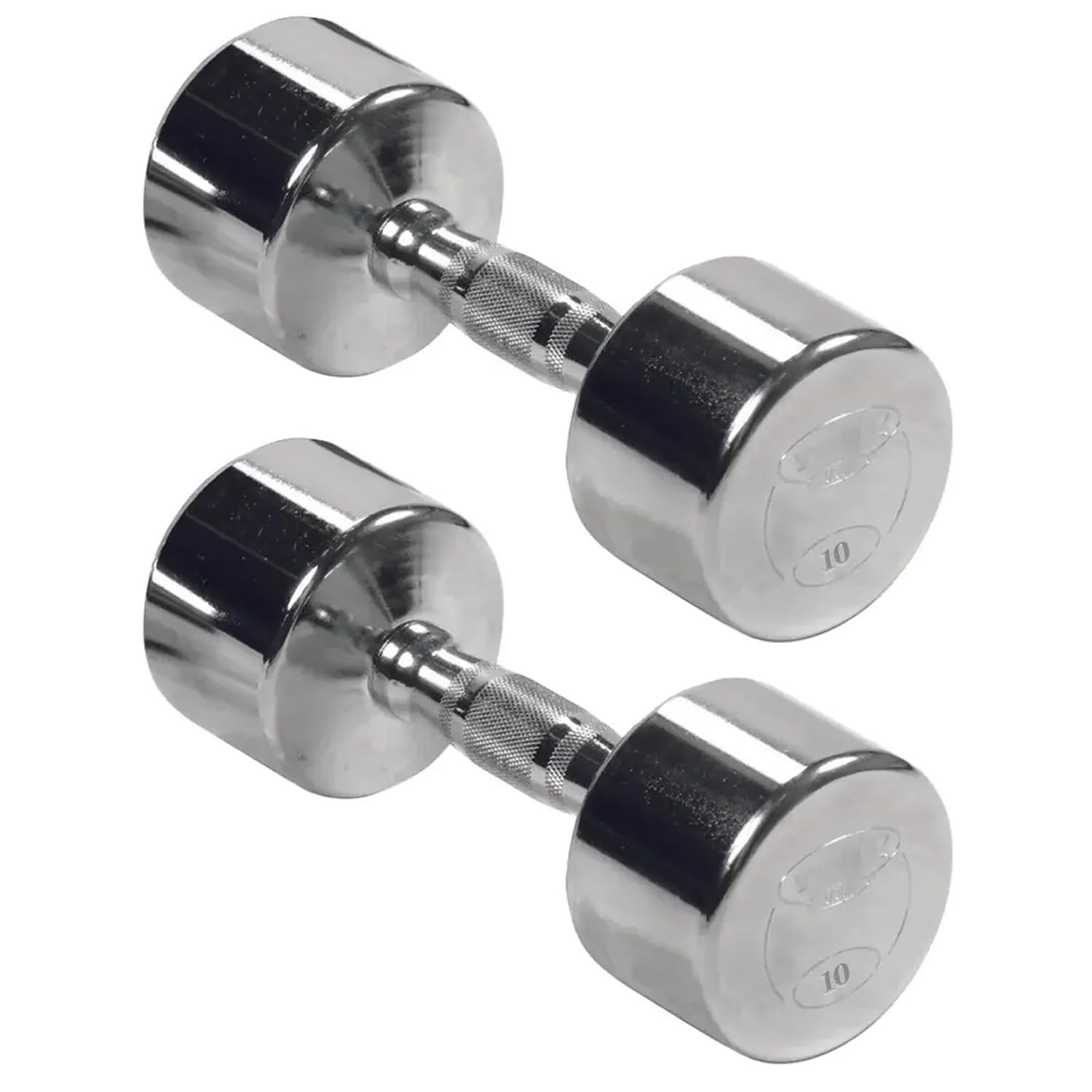 York Barbell Professional Chrome Dumbbell with Ergo Grip, Heavy-Duty, 10lb Pak 2